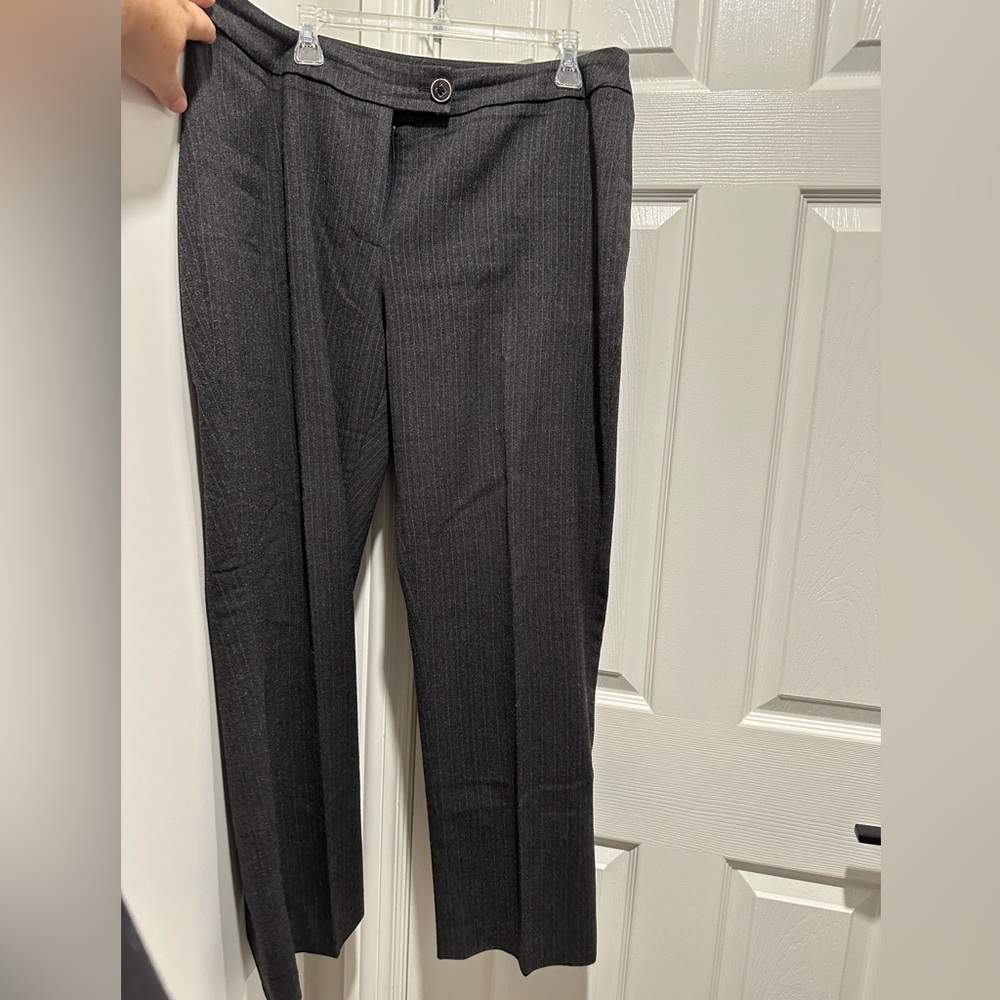 Classic Black Pinstripe Women's Boot Cut Pants